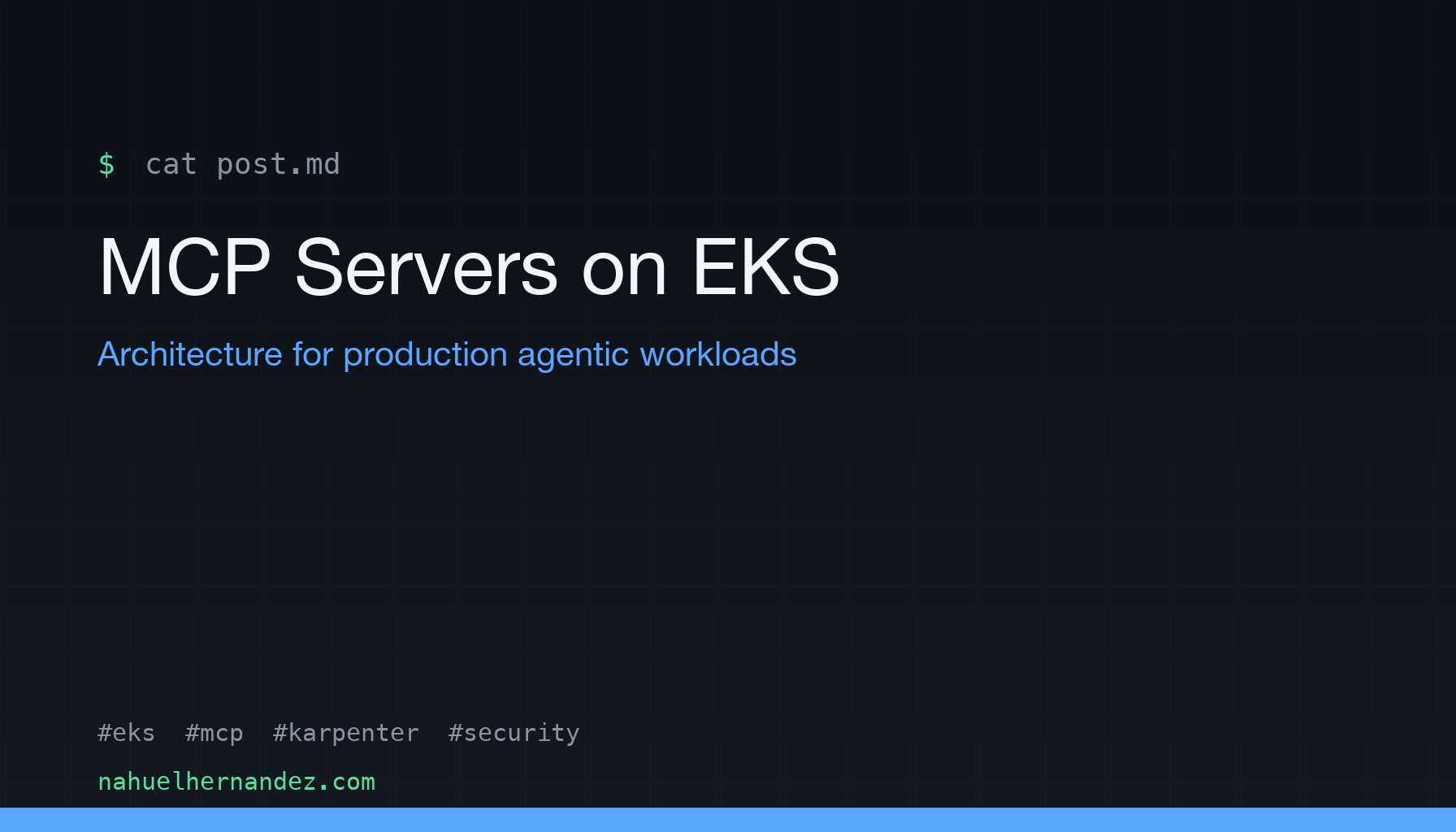MCP servers on EKS
